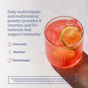 Trace Minerals Power Pak - Multivitamin Packets for Essential Nutrient Support - Hydration, Immunity & Energy - Natural Vitamins & Minerals - Cherry