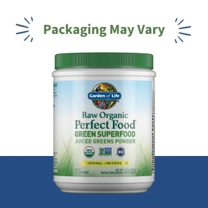 Garden of Life Raw Organic Perfect Food Green Superfood Juiced Greens Powder - Original Stevia-Free, 30 Servings, Non-GMO, Gluten Free Whole Food Die