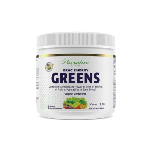 Paradise, ORAC Energy Greens Powder Extract, Super Antioxidants, Probiotics for Gut Health & Digestion, Vitamin C for Immunity, with Spirulina & Chlo