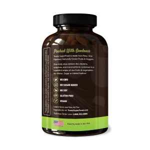 Texas SuperFood - Original Superfood Capsules, Superfood Reds and Greens, All-Natural Whole Food Dietary Supplement, Non-GMO, Gluten Free, Vegan, No