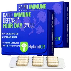 HybridCR Rapid Immune Support Supplement 4 Day Immunity Supplement - Immune Defense Booster with Echinacea, Ginseng, Andrographis, Zinc, Selenium -