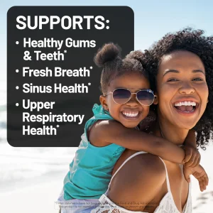 NatureWise Oral Probiotics for Mouth Bad Breath - Chewable Sugar-Free Mint - Lactobacillus reuteri Chewable - Oral Probiotics For Kids & Adults - Non