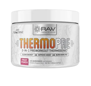 RAW Synergies Pre Workout Thermogenic Fat Burner Powder for Women and Men, Energy & Weight Loss Supplement Focus & Metabolism Booster Drink No Ar
