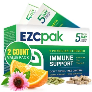 EZC Pak 5-Day Tapered Immune Support Booster - Vitamin Immune Support Supplement, Echinacea, Zinc Vitamin C, Immune Boosters for Adults - Immune Supp