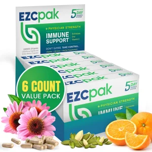 EZC Pak 5-Day Tapered Immune Support Booster - Vitamin Immune Support Supplement, Echinacea, Zinc Vitamin C, Immune Boosters for Adults - Immune Supp