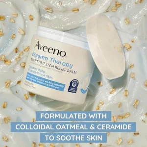 Aveeno Eczema Therapy Itch Relief Balm with Colloidal Oatmeal & Ceramide for Dry Itchy Skin, Non-Greasy, Steroid-, Fragrance- & Paraben-Free Moisturi