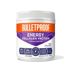 Bulletproof Dark Chocolate Energy Collagen Protein, 19.3 Ounces, Caffeine-Free Fuel with Vitamins and Antioxidants, Blend with Ginseng, Magnesium, Co
