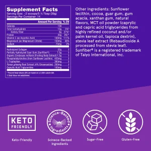 Bulletproof Dark Chocolate Energy Collagen Protein, 19.3 Ounces, Caffeine-Free Fuel with Vitamins and Antioxidants, Blend with Ginseng, Magnesium, Co