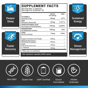 OMISSANDI-Wellness Relax Adrenal Support Supplement - Dr. Ian Stern Formulated - Manages Stress, Promotes Deep Sleep, Improves Mood-W/Holy Basil, Zin