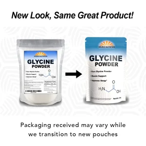 Glycine Powder (2 lbs) - Promotes Restful Sleep, Muscle Energy and Strength, Memory and Cognition Support (Resealable Bag)