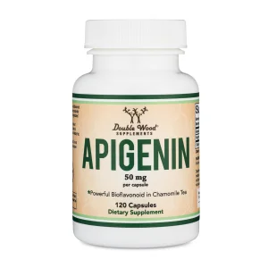 Apigenin Supplement - 50mg per Capsule, 120 Count (Powerful Bioflavonoid Found in Chamomile Tea for Relaxation, Sleep, and Mood) Senolytic Flavonols