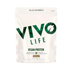 VIVO Vegan Protein Powder - 0.7 oz of Plant-Based Protein per Scoop, 30 Servings (33.8 oz) (Dark Chocolate)