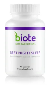 Biote Nutraceuticals - Best Night's Sleep - Restfulness + Awake Refreshed (60 Capsules)