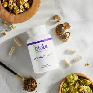 Biote Nutraceuticals - Best Night's Sleep - Restfulness + Awake Refreshed (60 Capsules)