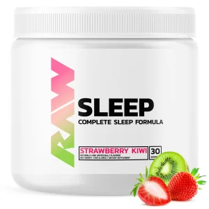 RAW Natural Sleep Aid Supplement - Relaxation Enhancer & Mood Support with Melatonin, Magnesium, Zinc, L-Tryptophan & Lemon Balm Extract to Relax & C