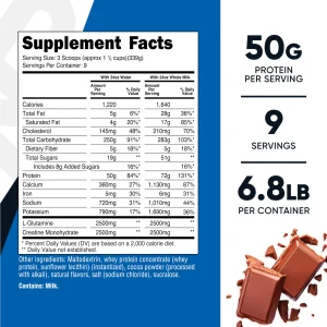 Nutricost Mass Gainer Double Chocolate Flavor, 6.7 LBS, 50 Grams of Protein Per Serving - Non-GMO & Gluten Free