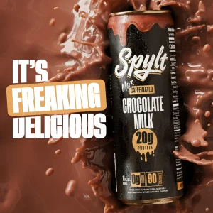 Spylt High Protein Max Chocolate Milk with 140mg Caffeine & 20g Protein - 90 Calories, Ready to Drink, Sugar Free, Lactose Free Milk, Perfect for Wor