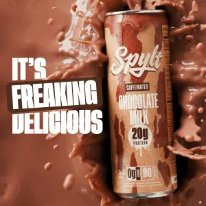 Spylt High Protein Chocolate Milk with 60mg Caffeine & 20g Protein - 90 Calories, Ready to Drink, Sugar Free, Lactose Free Milk, Perfect for Workout