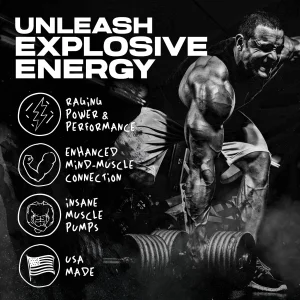 AFTERDARK INHUMAN Pre-Workout Powder, Enhanced Mind-Muscle Connection, Sustained Energy, Potent Nootropic Blend, Vegan, Gluten-Free, Soy-Free, 400mg