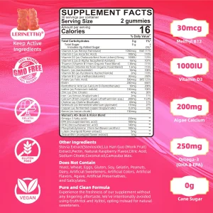 Multivitamin for Women Gummies for 40+ with Omega-3, Niacinamide, B-Complex, Lutein, Iron, Choline, Phosphatidylserine, Vitamin D3 for Skin, Hair, En