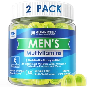2 Pack - Mens Multivitamins Gummies, Multiminerals, Vegan Omega 3, CoQ10, Probiotics, Daily Mens Vitamins A C D E B6 B12, Methylated Multivitamin for
