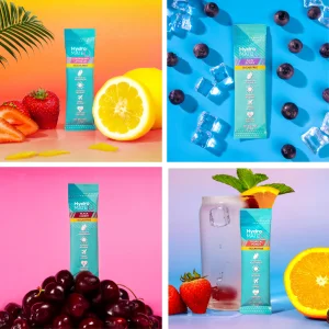 Electrolyte Powder Sugar-Free Hydration Packets Variety Pack HydroMATE 16 Sticks