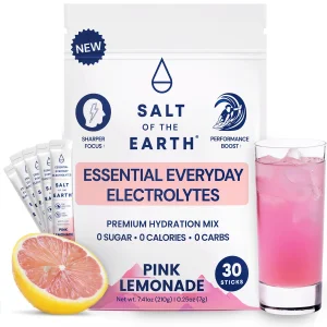 Salt of the Earth Premium Zero-Sugar Electrolyte - Made with Pink Himalayan Salt - Hydration Powder Packets | Premium Ingredients | Keto & Paleo Frie
