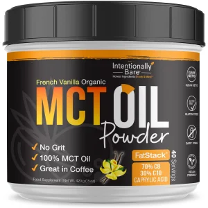 Intentionally Bare MCT Oil Powder French Vanilla MCT Coffee Creamer - C8 MCT Oil Powder for Energy & Metabolism - No Grit Keto Energy Blend Excellent