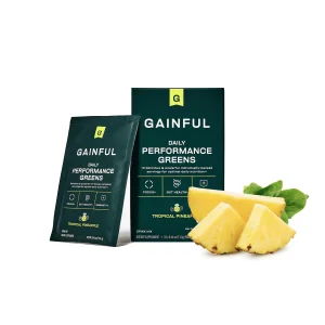Gainful Daily Performance Greens Powder, Gut Health, Energy, Focus and Immune Support with L Theanine, Organic Greens, Chlorella, Ginger, Green + Ada