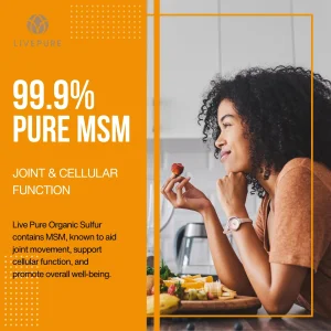 PURE | Organic Sulfur MSM | 180 Capsules | Premium MSM Powder for Joint Health | MSM Powder for Hair Growth and for Enhanced Health of Hair, Skin, an