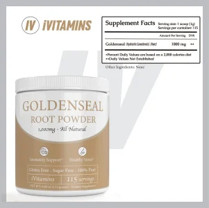 iVitamins Golden Seal Powder - Golden Seal Powder for Sinus - Goldenseal - Echinacea Goldenseal - Goldenseal Root - Golden Seal - Goldenseal Root Pow
