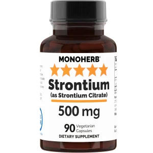 Strontium 500 mg per Capsule - 90 Veg Capsules