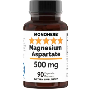 Magnesium Aspartate 500 mg per Capsule - 90 Veg Capsules