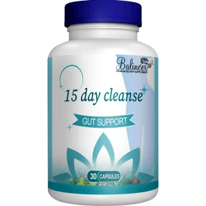 15 Day Cleanse, Gut and Colon Support, Advanced 15 Day Gut Cleanse Detox for Women & Men with Senna, Cascara Sagrada & Psyllium Husk, Non-GMO, 30 Cap