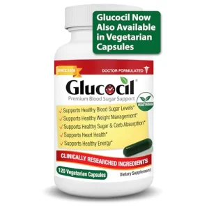 Glucocil New - Vegetarian Capsules - Premium Blood Sugar Support - Supports The 3 Essentials for Healthy Blood Sugar - with Berberine, Proprietary