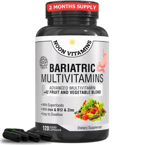 Bariatric Multivitamin with Iron for Women & Men - All-in-One 42 Superfood Blend for Energy & Immune Support - Post-Surgery Recovery, Easy-to-Swallow