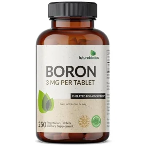 Futurebiotics Boron 3mg, Vegetarian, Non-GMO, Chelated for Absorption, 250 Tablets