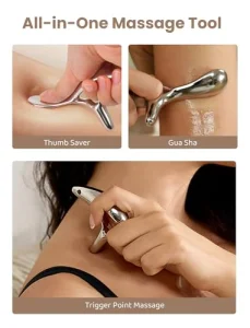 lifechill Trigger Point Massage Tool for Deep Tissue Massage & Gua Sha, Muscle Scraper Tool for Full Body Pain Relief, Thumb Saver Acupressure Tool,