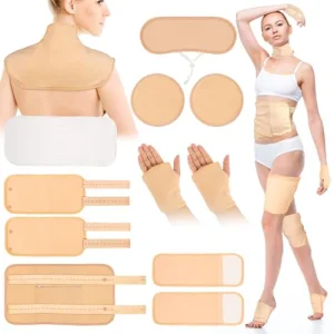 13 Pcs Castor Oil Pack Wrap, Organic Cold Pressed Unrefined Glass Bottle for Liver Detox, Stomach, Neck, Knee, Foot & Entire Body, Organic Cotton Reu