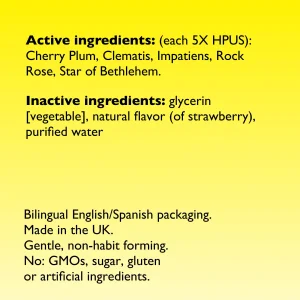 Bach RESCUE Kids Dropper, Natural Strawberry Flavor, Stress Relief for Children, Calming Aid, Homeopathic, Flower Essences, 10mL