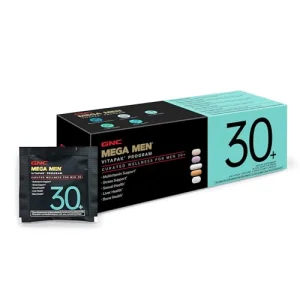 GNC Men's 30+ Vitapak Program | 5-in-1 Daily Multivitamins and Minerals | Supports Healthy Bones and Stress Relief | 30 Servings