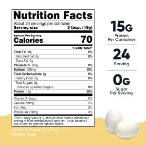 Nutricost Pantry Organic Egg White Protein Powder (1 LB) - GMO-Free, Gluten-Free