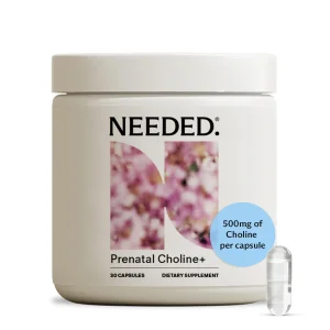 Needed. Prenatal Choline+ Liquid Capsules for Cognitive Development - Choline Supplements For Pregnancy - Aids Baby Brain Development & Supports Heal
