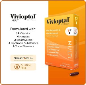 Vivioptal Multi, 30 Softgels, Multivitamin & Multimineral, Gluten Free, German Formula